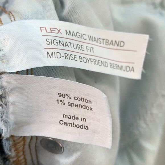 Lane Bryant Jean Shorts sz 24 Plus Mid Rise Boyfriend Berrmuda Inseam 5.5" - Picture 8 of 11